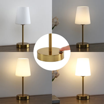 Carson 12.75" Modern Minimalist Iron Rechargeable Integrated LED Table Lamp
